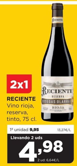 Alimerka Vino reserva reciente oferta