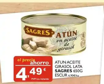 Supermercados La Despensa Sagres Atun Aceite Girasol Lata 650g oferta