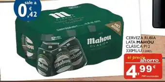 Supermercados La Despensa Mahou Cerveza Rubia Lata Clásica P12 330ml/u oferta