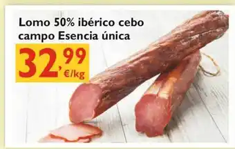 Supermercados La Despensa Esenciaúnica única Lomo 50% ibérica cebo campo oferta