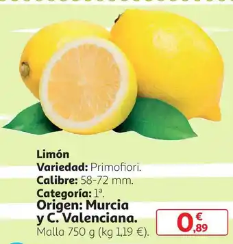 Alcampo Limón, 750g oferta