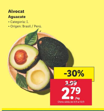 Lidl Alvocat Aguacate oferta