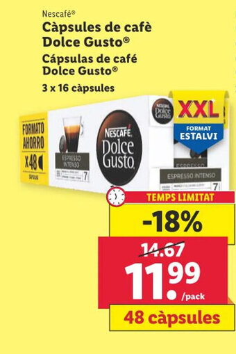 Lidl Nescafé Cápsulas de café Dolce Gusto® oferta