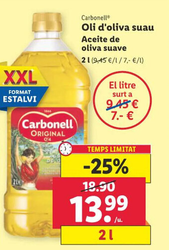 Lidl Carbonell Oli d'oliva suau oferta