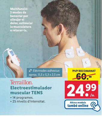 Lidl Terraillon. Electroestimulador muscular TENS oferta