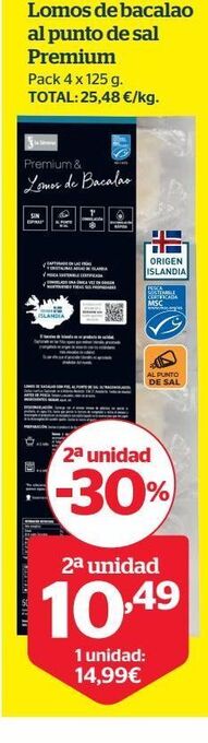 La Sirena Lomos de bacalao premium oferta