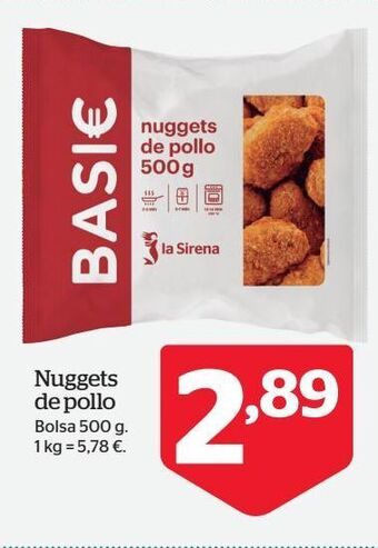 La Sirena Nuggets de pollo oferta
