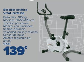 Carrefour Bicicleta estática vital gym b6 oferta