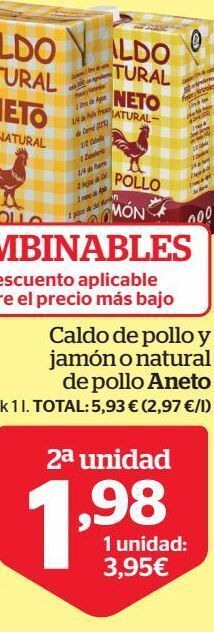 La Sirena Caldo de pollo aneto oferta