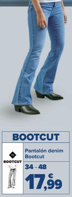Carrefour Pantalón denim bootcut oferta
