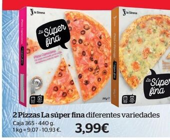 La Sirena Pizza oferta