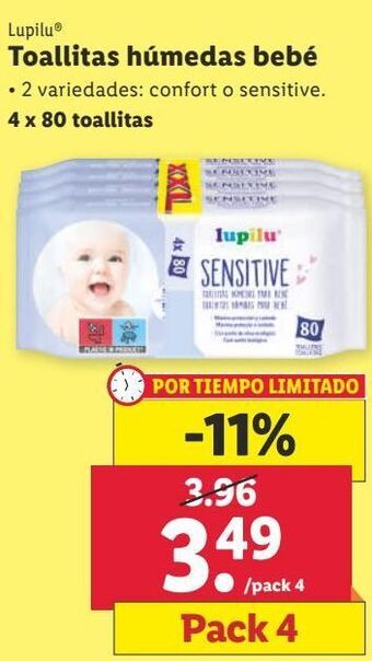 Lidl Toallitas húmedas para bebé oferta