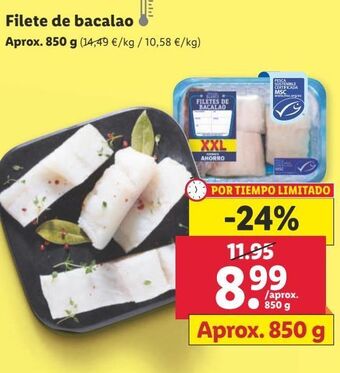 Lidl Filetes de bacalao oferta