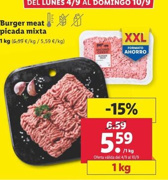 Lidl Hamburguesas oferta