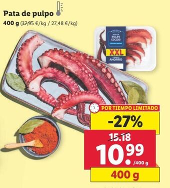 Lidl Pata de pulpo oferta