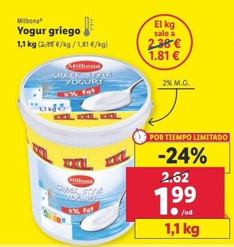 Lidl Yogur griego oferta