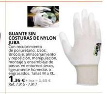 Coferdroza Guante sin costuras de nylon juba con recubrimiento de poliuretano. usos: bricolaje, almacenamiento y reposición, manipulació oferta