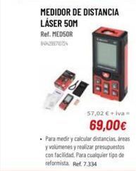 Coferdroza Medidor de distancia láser 50m ref. med50r 8442710724  57,02 € +iva =  69,00€ oferta