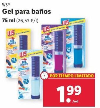 Lidl Gel para baños w5 oferta
