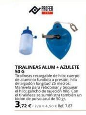 Coferdroza Profer  tiralineas alum+azulete 50 g  tiralineas recargable de hilo: cuerpo de aluminio fundido a presión, hilo de algodón lo oferta