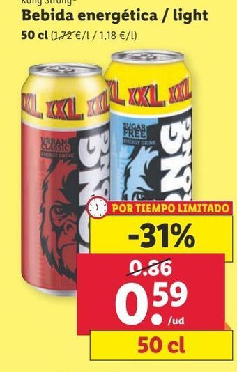 Lidl Bebida energética oferta