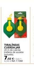 Coferdroza 3  tiralíneas cuerda jar 20 m de cuerda (relleno de azulete incluido)  7,02 €iv  8,50 € ref. 7.1068 oferta