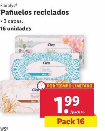 Lidl Pañuelos de papel floralys oferta