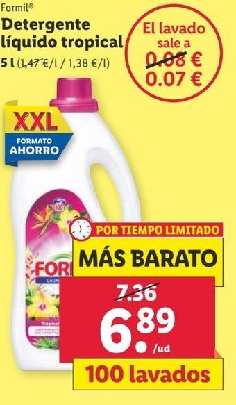 Lidl Detergente líquido oferta