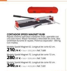 Coferdroza Cortador speed magnet rubi rápido sistema operativo mediante imán, operable con una sola mano, mayor facilidad y velocidad de oferta