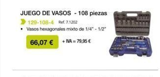Coferdroza Juego de vasos - 108 piezas >129-108-4 ref. 7.1202 • vasos hexagonales mixto de 1/4-1/2 66,07 € + na=79,95 € oferta