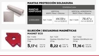 Coferdroza Ret 7.1230 medidas 82x117x14 mm 11 kg  pvp na  5,17 € 6.25 €  2000x900 ref. 7.1228  mantas protección soldadura  mantas ignif oferta