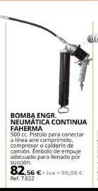 Coferdroza Bomba engr. neumática continua faherma 500 cc. pistola para conectar a linea aire comprimido, compresor o calderin de camión oferta