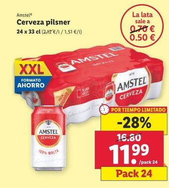 Lidl Cerveza amstel oferta
