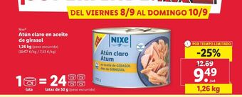 Lidl Atún en aceite de girasol oferta