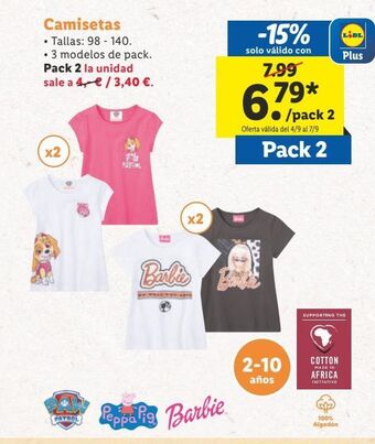 Lidl Camisetas oferta