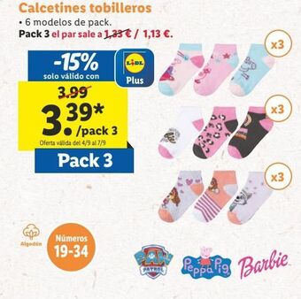 Lidl Calcetines tobilleros oferta
