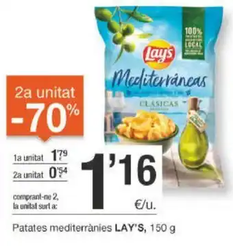 BonpreuEsclat Lay's Patates mediterránies 150 g oferta
