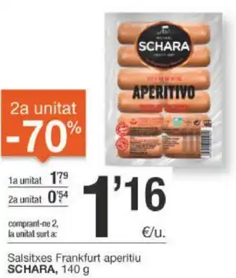 BonpreuEsclat Schara Salsitxes Frankfurt aperitiu 140 g oferta