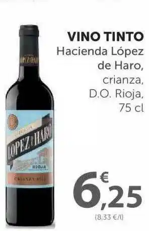 SPAR Vino Tinto Hacienda López de Haro, 75cl oferta