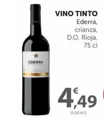 SPAR Vino Tinto Ederra, 75cl oferta