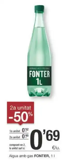 BonpreuEsclat Fonter Aigua amb gas 1L oferta