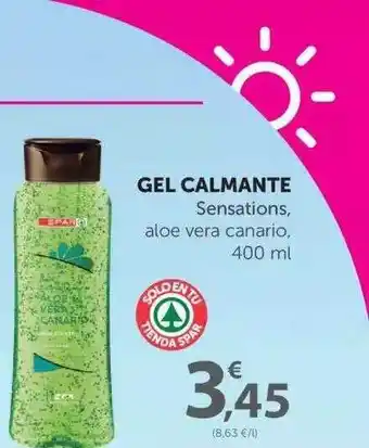 SPAR Gel Calmante Sensations, aloe vera canario, 400ml oferta