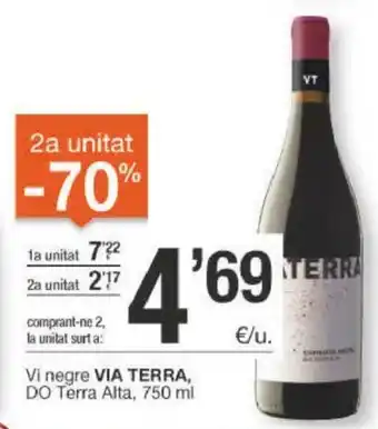 BonpreuEsclat Via Terra Vi Negre DO Terra Alta 750ml oferta
