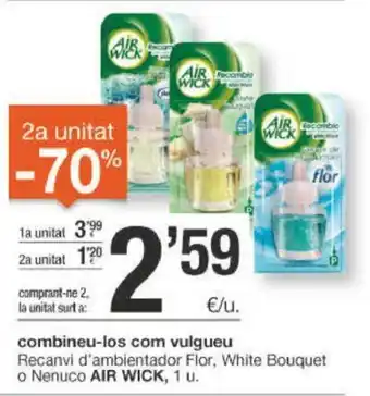 BonpreuEsclat Air Wick Recanvi d'ambientador Flor, White Bouquet o Nenuco 1u oferta
