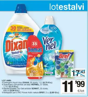 BonpreuEsclat Dixan/Somat/Vernel/Bref oferta