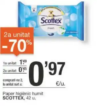 BonpreuEsclat Scottex Paper higiénic humit 42u oferta