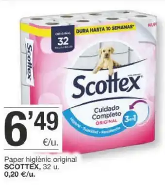 BonpreuEsclat Scottex Paper higienic original 32u oferta