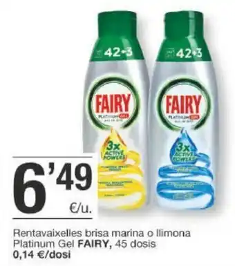 BonpreuEsclat Fairy Rentavaixelles brisa marina o llimona Platinum Gel oferta