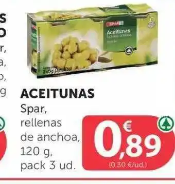 SPAR Spar Aceitunas, 120g pack 3ud. oferta