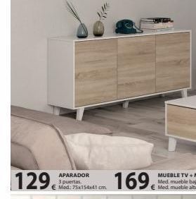 Tú Brico-Marian 129€ aparador 3 puertas. € med: 75x154x41 cm. 169 oferta